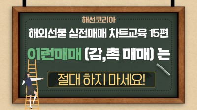 해외선물 실전매매 뇌동매매 절대 하지 마세요!.   차트교육 매매기법