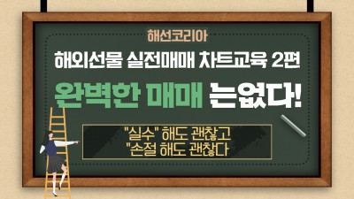 해외선물 실전매매 완벽한 매매는 없다!  차트교육 매매기법
