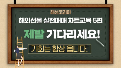 해외선물 실전매매 기다리면 기회는 항상 옵니다. 차트교육 매매기법