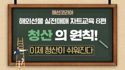 해외선물 실전매매 청산의 원칙! 이제 청산이 쉬워진다 차트교육 매매기법