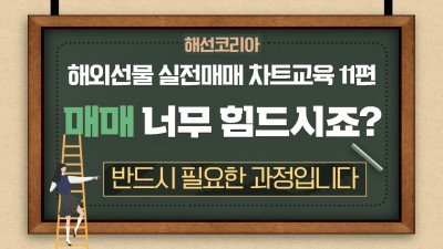 해외선물 실전매매 매매 많이 힘드셨죠? 반드시 필요한 과정입니다. 차트교육 매매기법