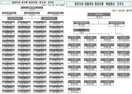 캄보디아 송환 피의자 조직도
